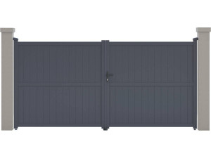 Brama aluminiowa "Maurice" - 349.5 x 155.9 cm - Szara