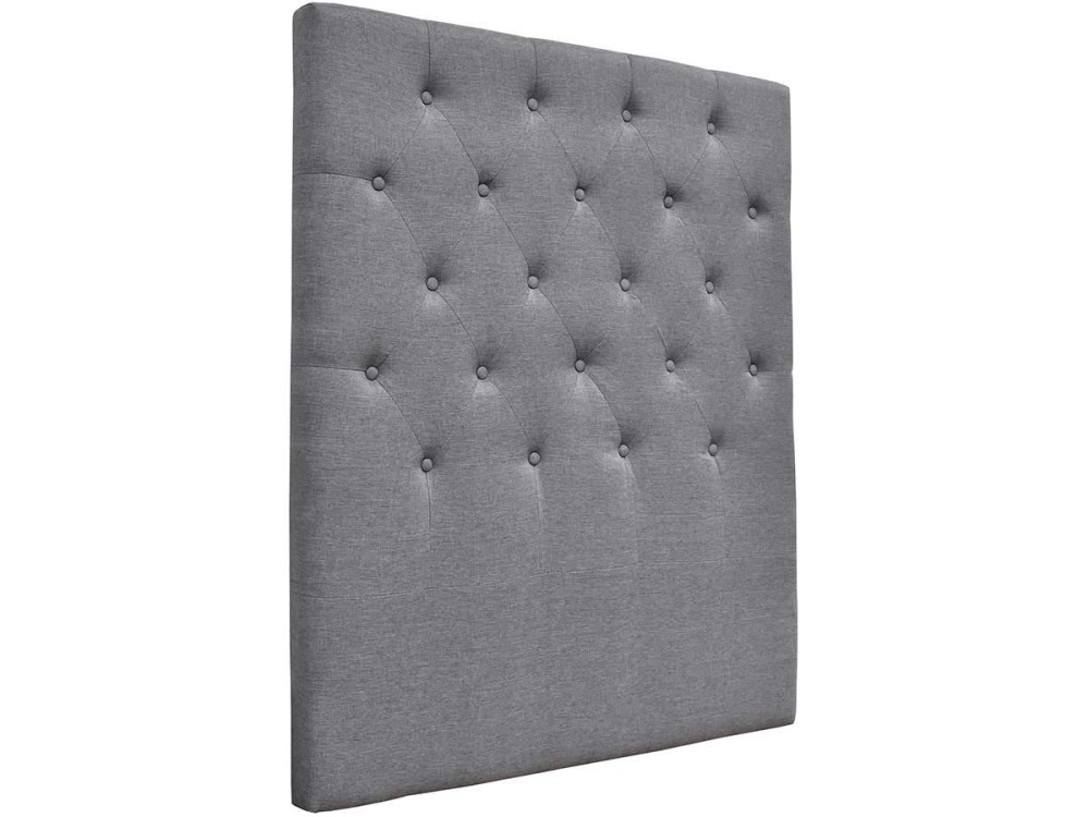 Pikowany zagówek do łóżka "Deco" - 99 cm - Szary - Z tkaniny