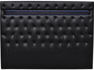 Zagłówek do łóżka "Deco" z podświetleniem LED - 169 cm - Czarny