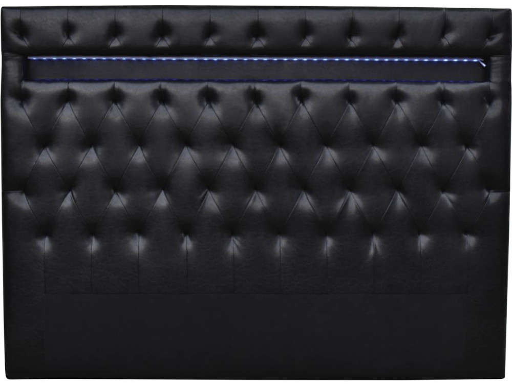 Zagówek do łóżka "Deco" z podświetleniem LED - 169 cm - Czarny