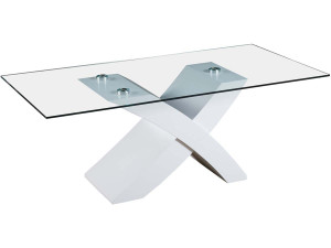 Prostokątny stolik kawowy "Tina" - 117 x 62 x 45 cm - MDF - Lakierowany - Biały