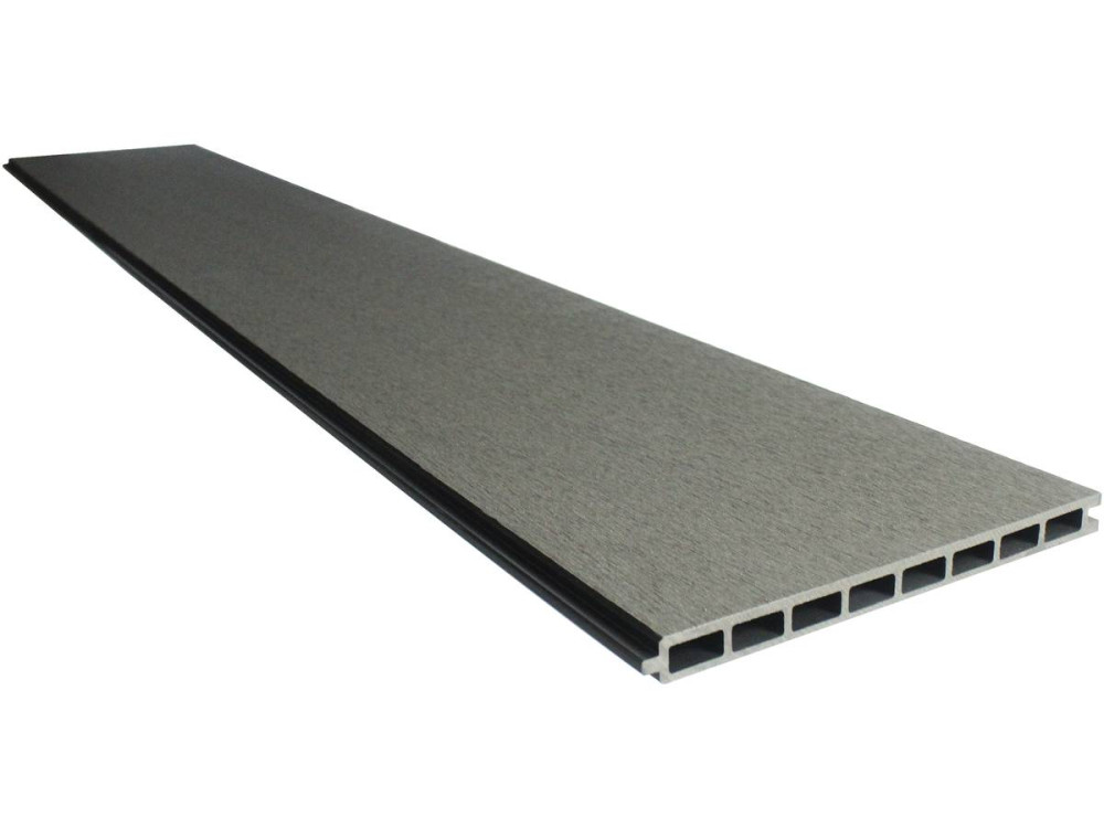 Kit Clôture 1.6 x 1.6 m composite et aluminium + profilés de finitions - Kit de fixation offert - Ardoise