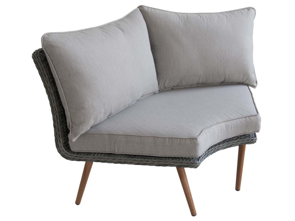 Zestaw mebli ogrodowych „Milazzo” z plecionej żywicy - Florida - Szary