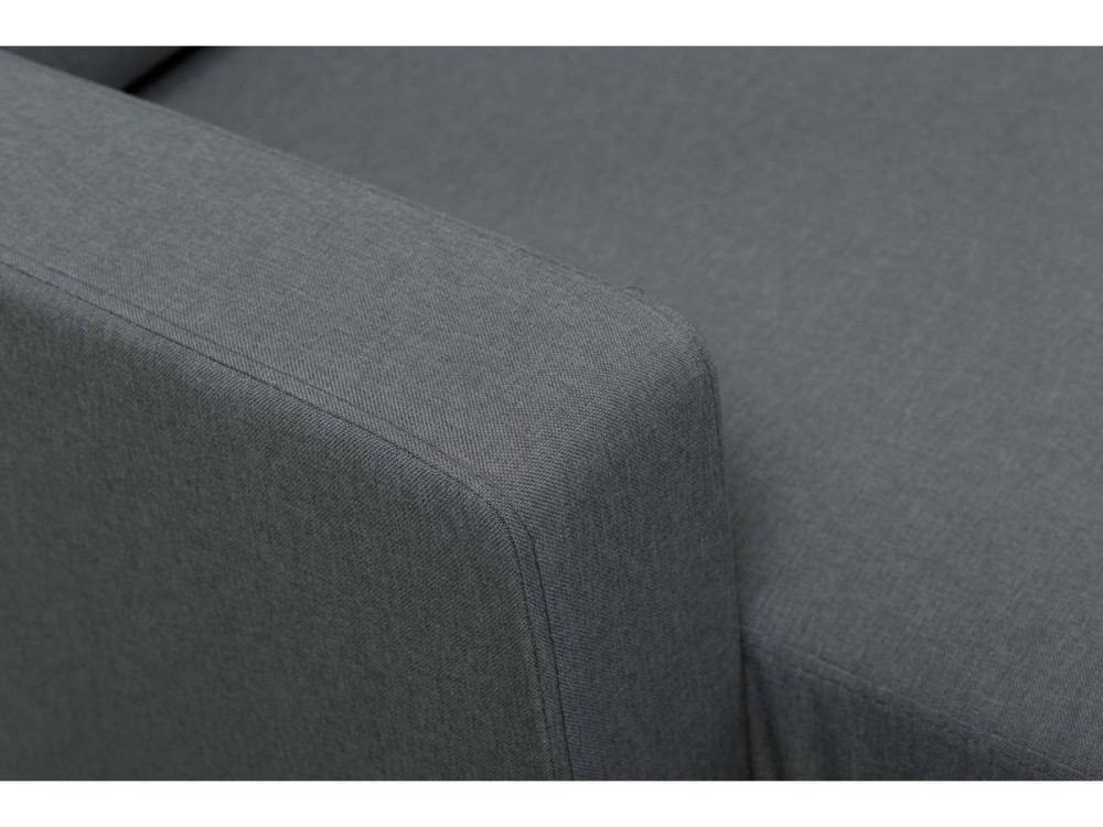 Kanapa narożna "Gabby" z weluru - Prawostronna lub lewostronna (możliwość zmiany położenia narożnika) - 3 miejsca - Szara