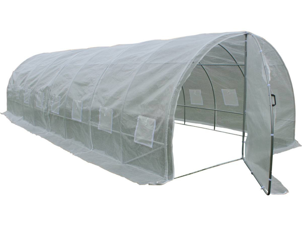 Szklarnia-tunel ogrodowy z drzwiami "Mimosa" - 180 g/m² - 24 m² - 8 x 3 x 2 m