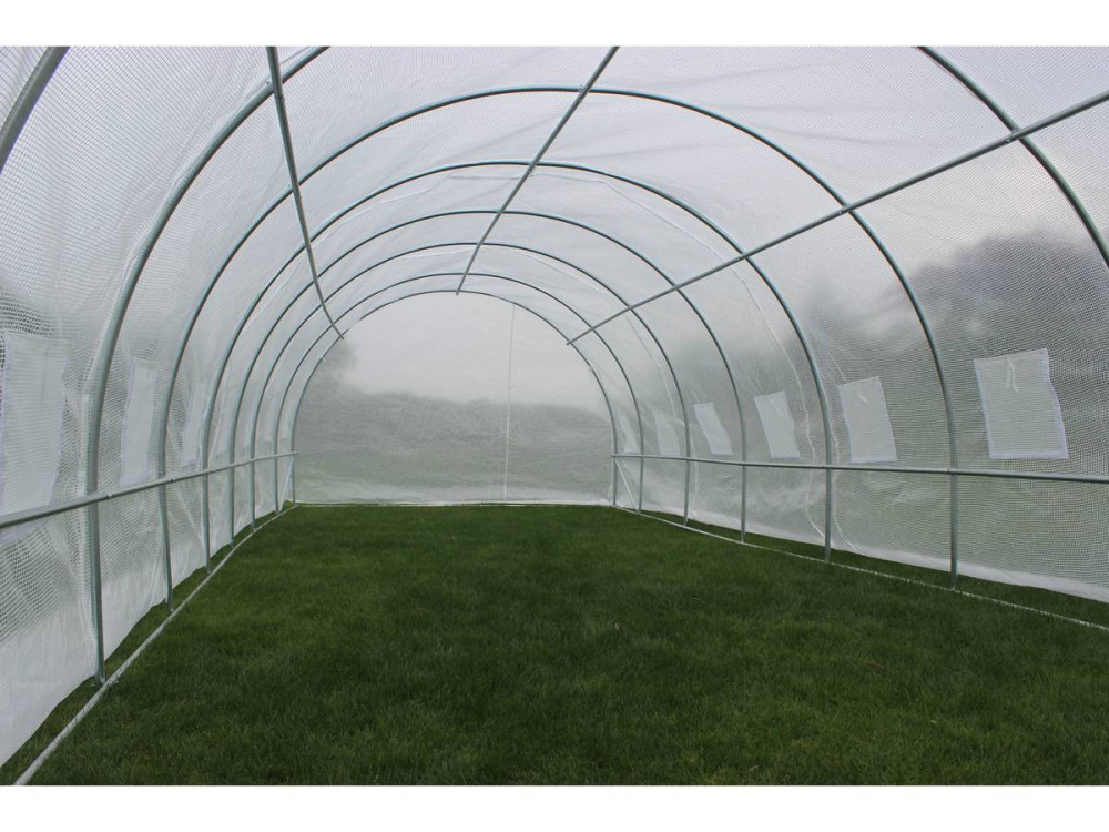 Szklarnia-tunel ogrodowy z drzwiami "Mimosa" - 180 g/m² - 24 m² - 8 x 3 x 2 m
