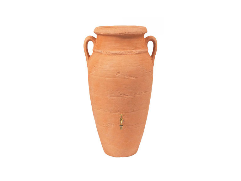 Kit Amphore Antik - Bac à plantes + collecteur + robinet - 250 L Terracotta