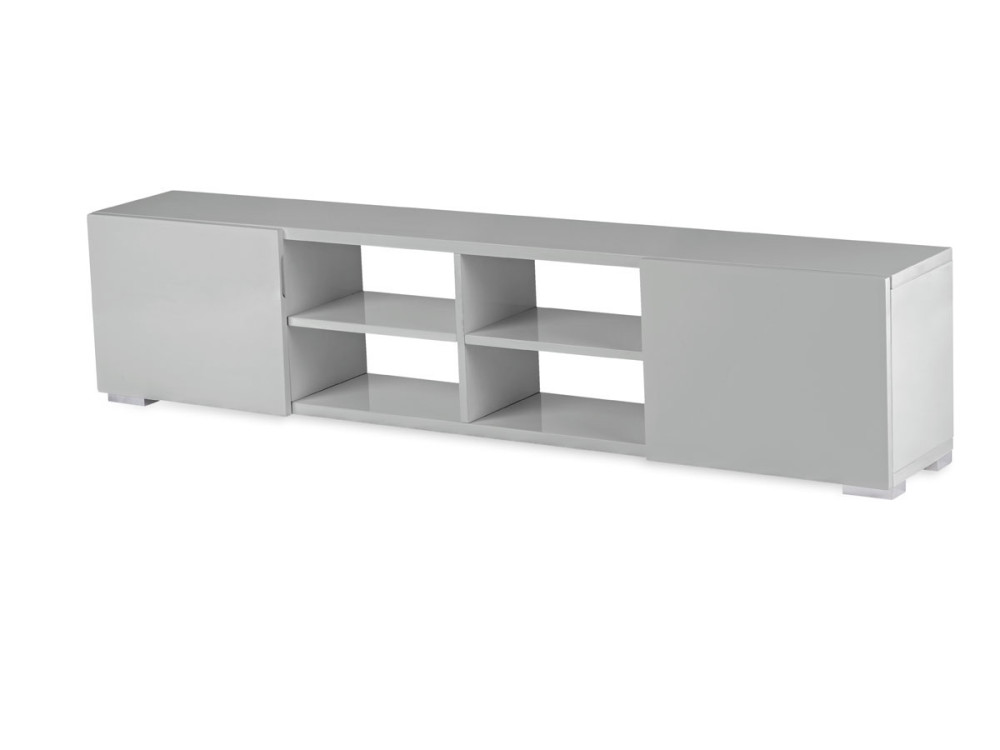 Szafka pod telewizor Alicia” - 185 x 30 x 42,5 cm - Szara lakierowana