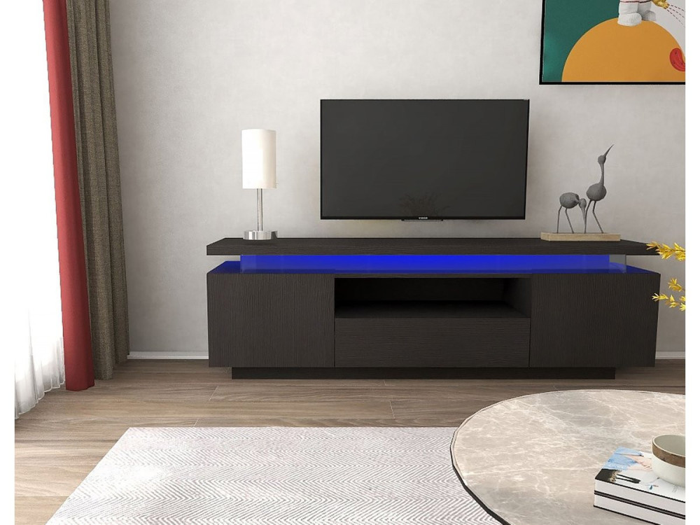 Podstawa pod telewizor LED lakierowana Ruth" - 165 x 40 x 49 cm - Czarny