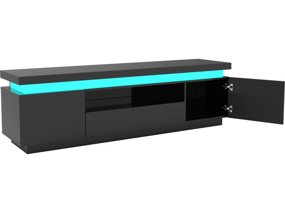 Podstawa pod telewizor LED lakierowana Ruth" - 165 x 40 x 49 cm - Czarny
