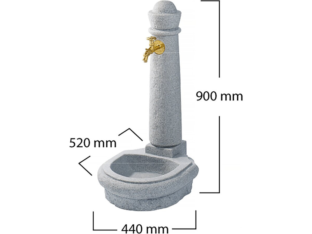 Fontaine "Venezia" - Gris clair - 90 x 44 x 52 cm