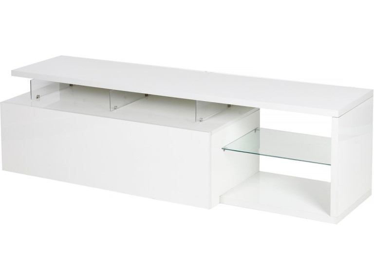 Podstawa pod telewizor LED lakierowana "Penny" - 150 x 41 x 38 cm - Biały