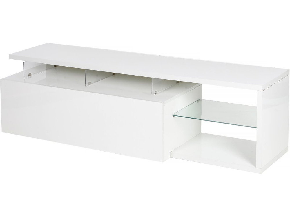 Podstawa pod telewizor LED lakierowana "Penny" - 150 x 41 x 38 cm - Biały