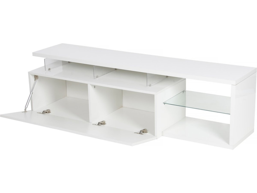 Podstawa pod telewizor LED lakierowana "Penny" - 150 x 41 x 38 cm - Biały