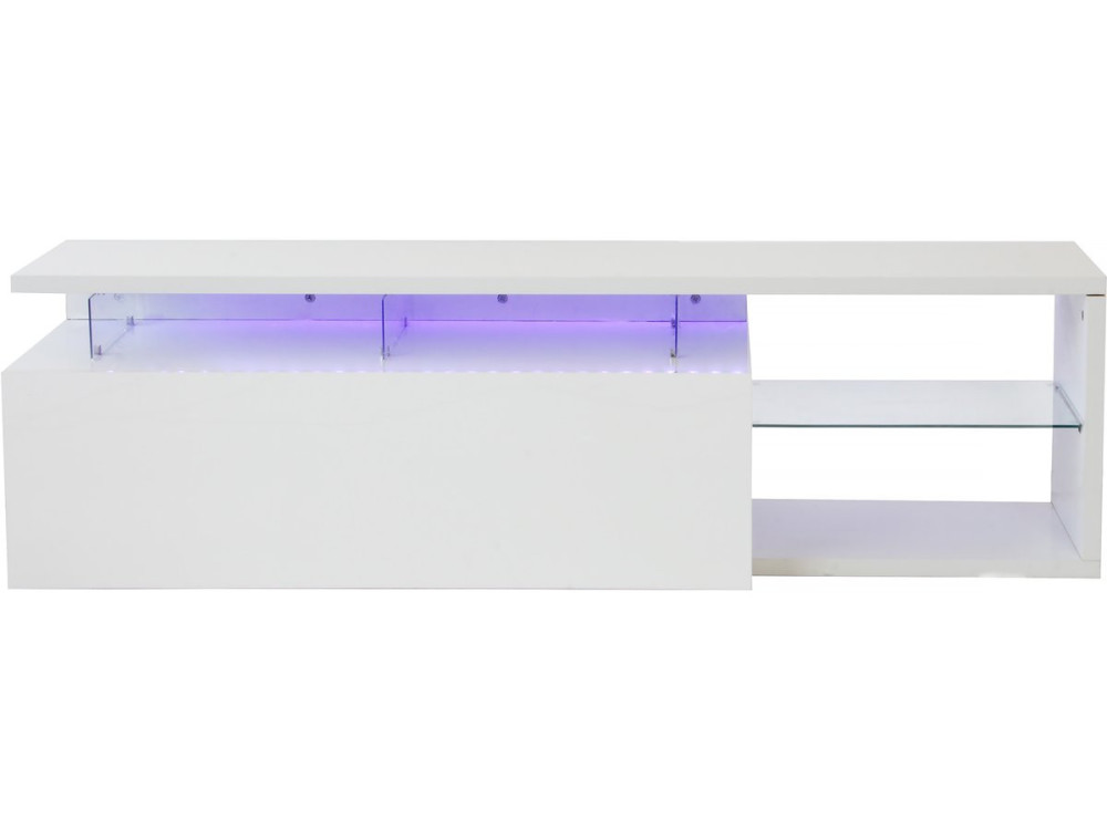 Podstawa pod telewizor LED lakierowana "Penny" - 150 x 41 x 38 cm - Biały