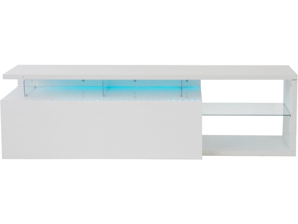 Podstawa pod telewizor LED lakierowana "Penny" - 150 x 41 x 38 cm - Biały