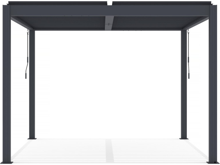 Pergola bioklimatyczna z aluminiowa dioda LED „Windsor” 3 x 3 - Szara