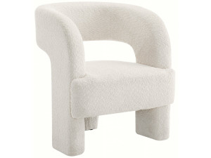 Designerski fotel "Madison" na 3 nogach - Bialy