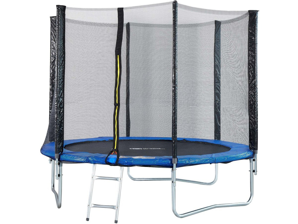 Trampolina "Joycy" - Ø 2,44 m - Z siatk + drabinka + pokrowiec + zestaw do kotwiczenia