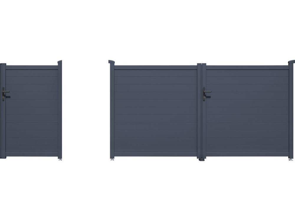 Pack portail + portillon "Marc" - Gris