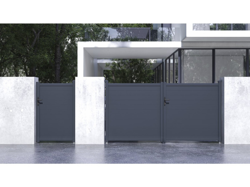 Pack portail + portillon "Marc" - Gris
