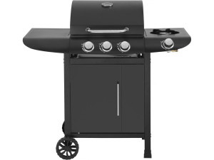 Grill gazowy "Feria 4" - 4 palniki w tym 1 boczny - 11,5 kw - Czarny