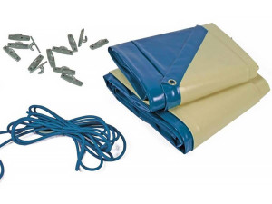 Pokrywa 1" zimowa na basen Palma / Havana - 580 gr/m² - niebieska