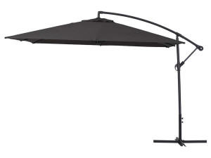 Parasol ogrodowy "Ilios 3" z wysięgnikiem - Aluminium - Kwadratowy -  3 x3 m - Czarny