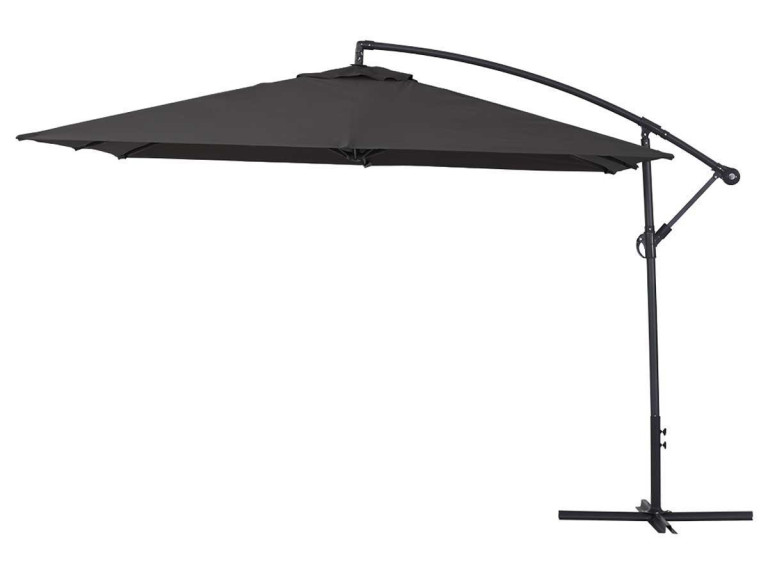 Parasol ogrodowy "Ilios 3" z wysięgnikiem - Aluminium - Kwadratowy -  3 x3 m - Czarny