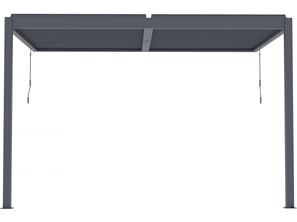 Pochylona pergola bioklimatyczna z LED "Windsor" - 3 x 4 m - Antracyt