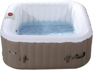 Dmuchane spa "Monac" z PVC - 4 miejsca - Szaro-brązowe/kremowe