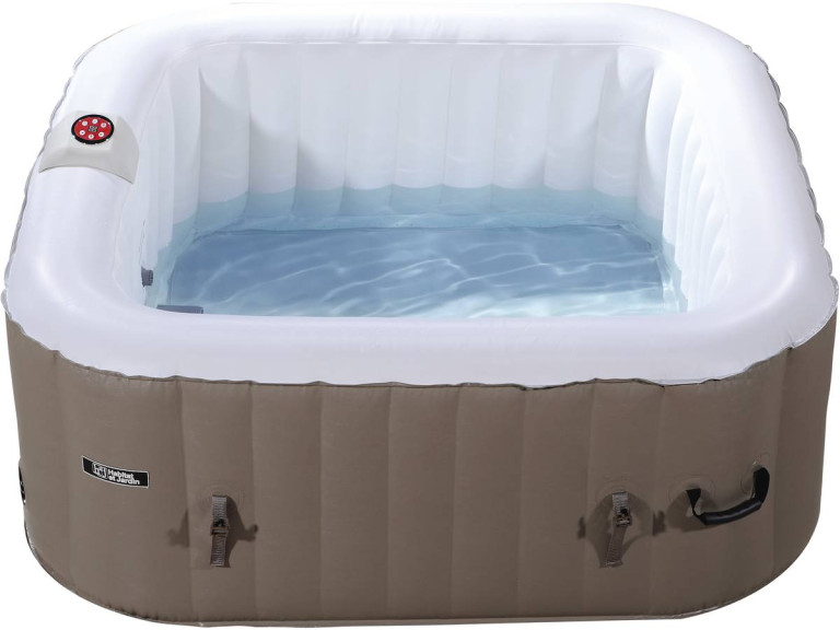 Dmuchane spa "Monac" z PVC - 4 miejsca - Szaro-brzowe/kremowe
