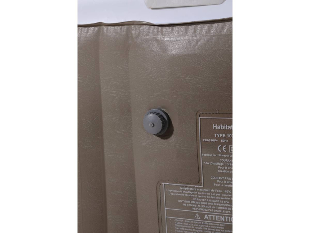 Dmuchane spa "Monac" z PVC - 4 miejsca - Szaro-brzowe/kremowe