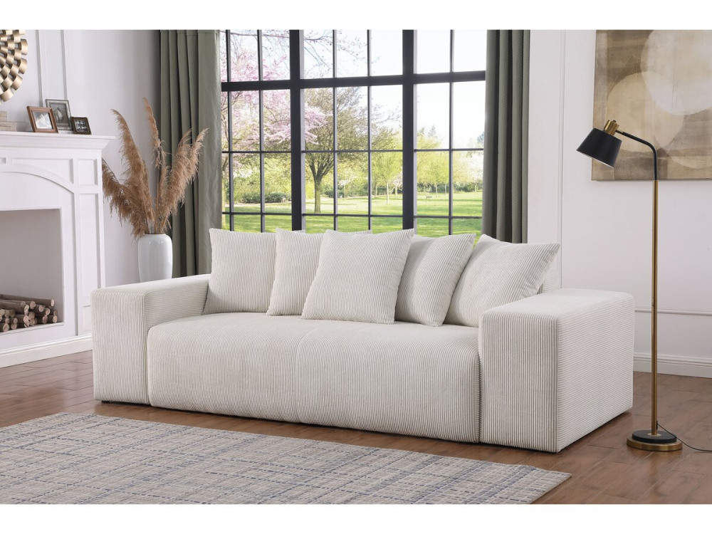 3-osobowa sofa sztruksowa "Rivoli" - beżowa