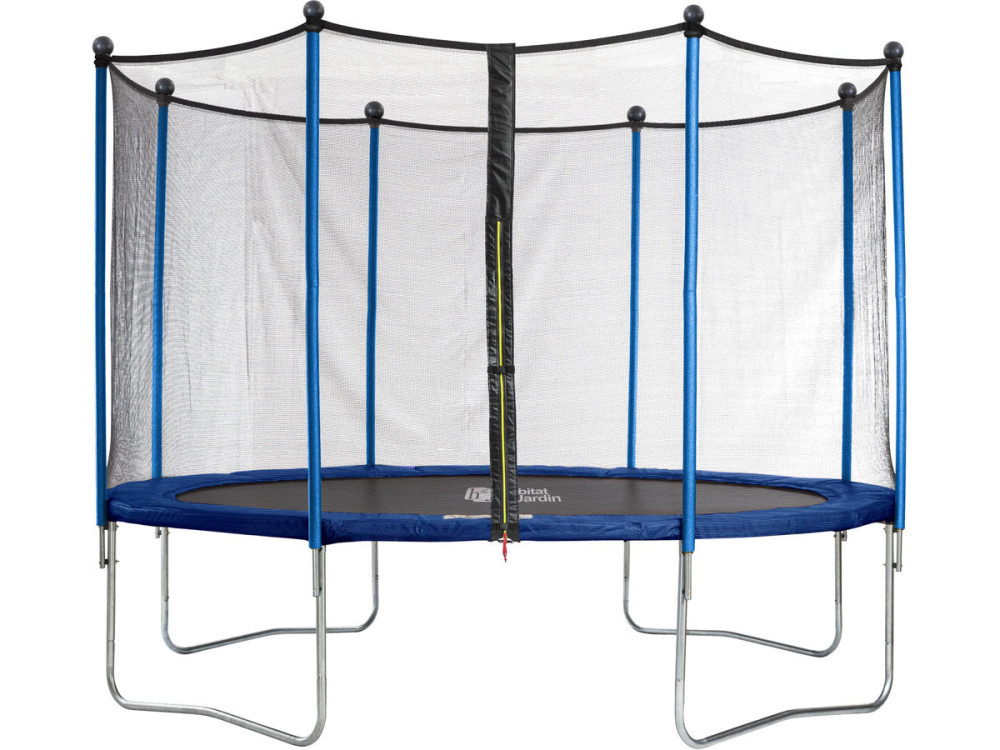 Trampolina "Happy" - Ø 3.65 m - Z siatką + drabinką + pokrowcem + zestawem kotwicznym