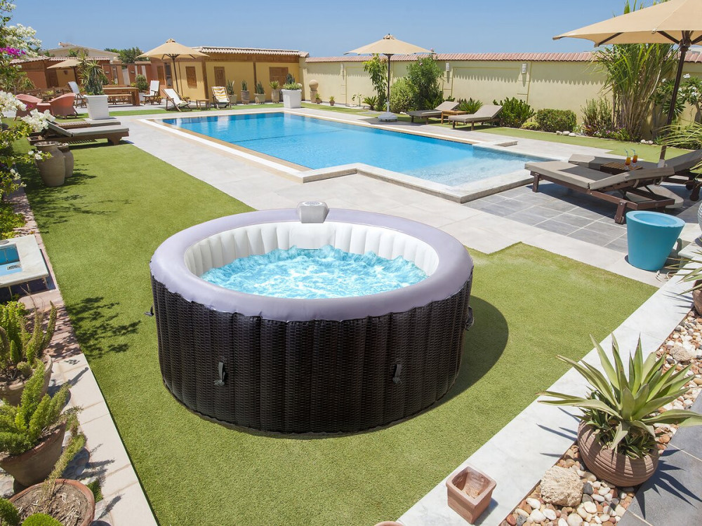 Nadmuchiwane spa z PVC „Malaga” - 4 miejsca - Szare