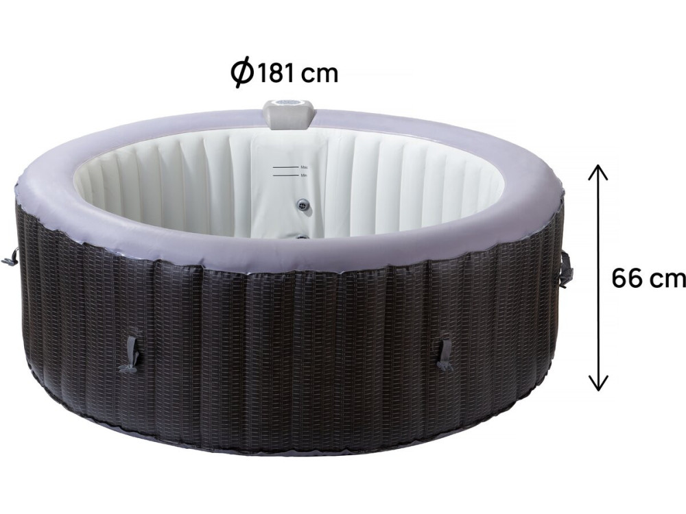 Nadmuchiwane spa z PVC „Malaga” - 4 miejsca - Szare