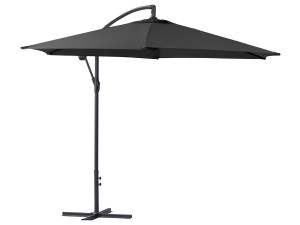 Parasol ogrodowy "Ilios" aluminiowy obrotowy  - Okrągły - Ø 3 m - Czarny