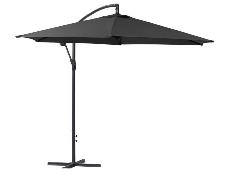 Parasol ogrodowy "Ilios" aluminiowy obrotowy  - Okrągły - Ø 3 m - Czarny