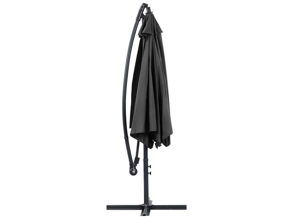 Parasol ogrodowy "Ilios" aluminiowy obrotowy  - Okrągły - Ø 3 m - Czarny