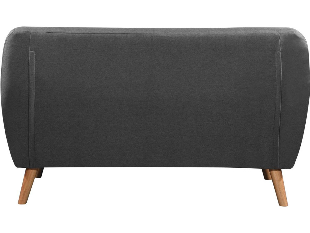 Kanapa nierozkładana "Cody" obita tkaniną - 145 x 77 x 84 cm - 2 miejsca - Szara