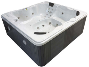 Spa "Cuba" - 6 miejsc - Biały zbiornik - System Balboa + wbudowana stacja na iPhone'a - 220x210x80cm