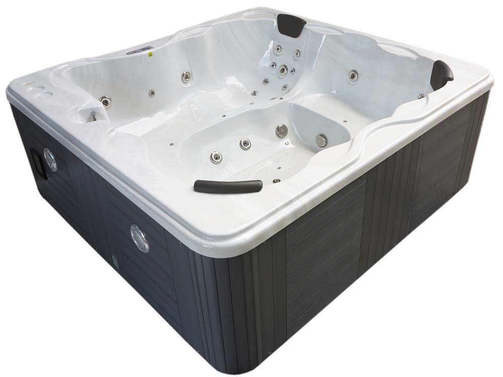 Spa "Cuba" - 6 miejsc - Biały zbiornik - System Balboa + wbudowana stacja na iPhone'a - 220x210x80cm