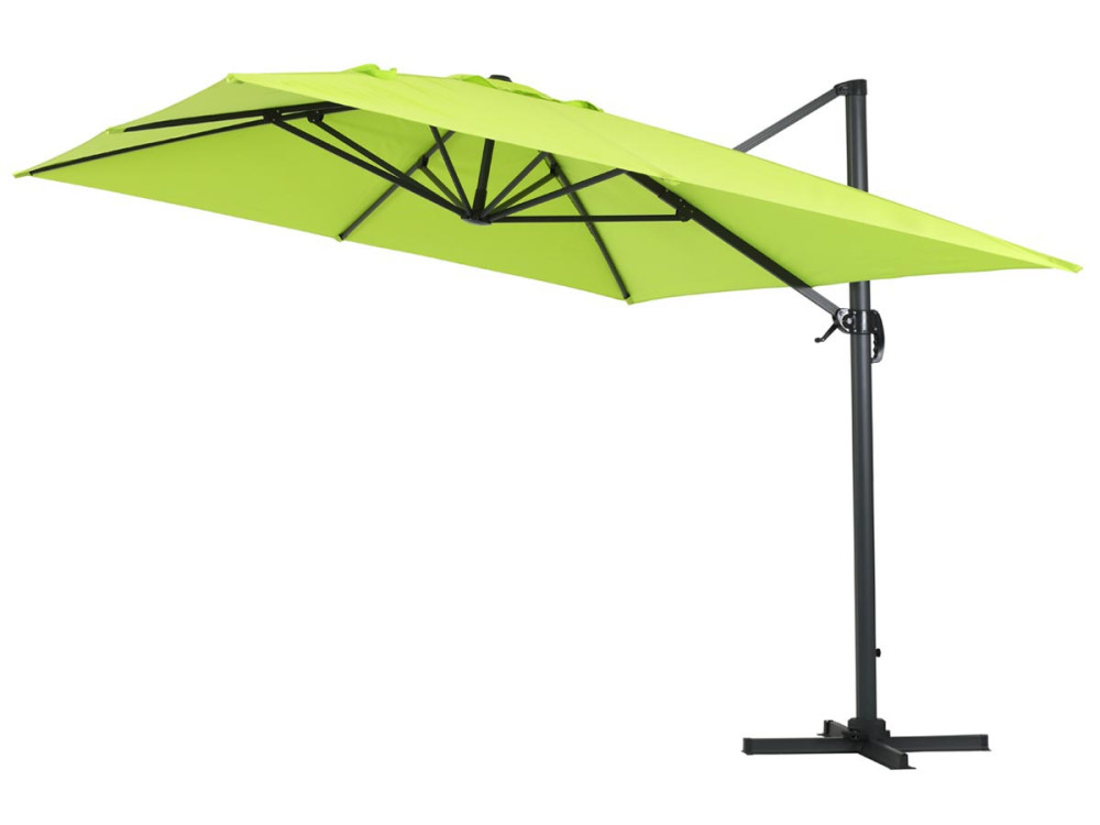Parasol ogrodowy Sun 4” - Z aluminium - Prostokątny - 3 x 4 m - Zielony