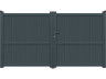 Portail aluminium battant - "Santander" - 3m - Gris