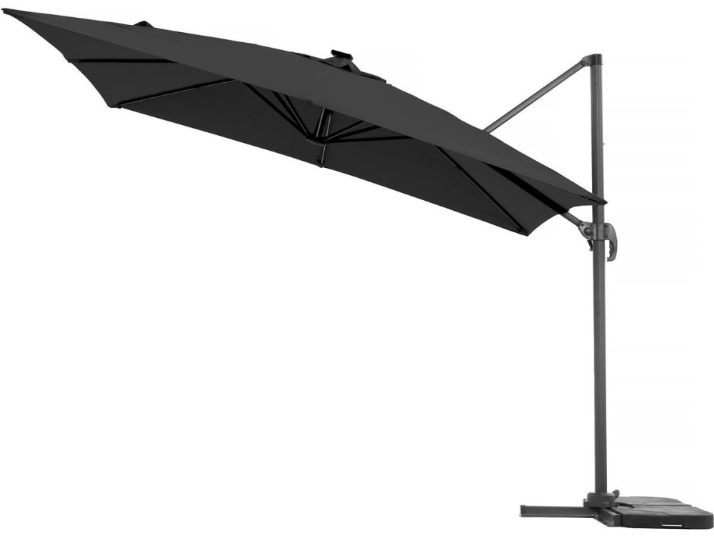 Parasol ogrodowy LED Alu "Sun 4 Luxe" - Prostokąt - 3 x 4 m - Statecznik w zestawie