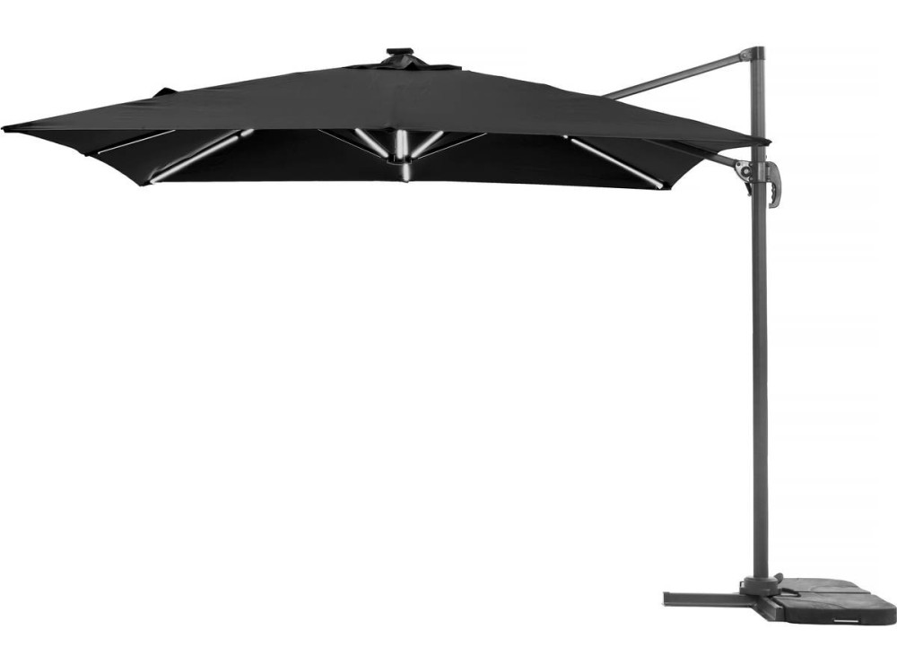 Parasol ogrodowy LED Alu "Sun 4 Luxe" - Prostokąt - 3 x 4 m - Statecznik w zestawie