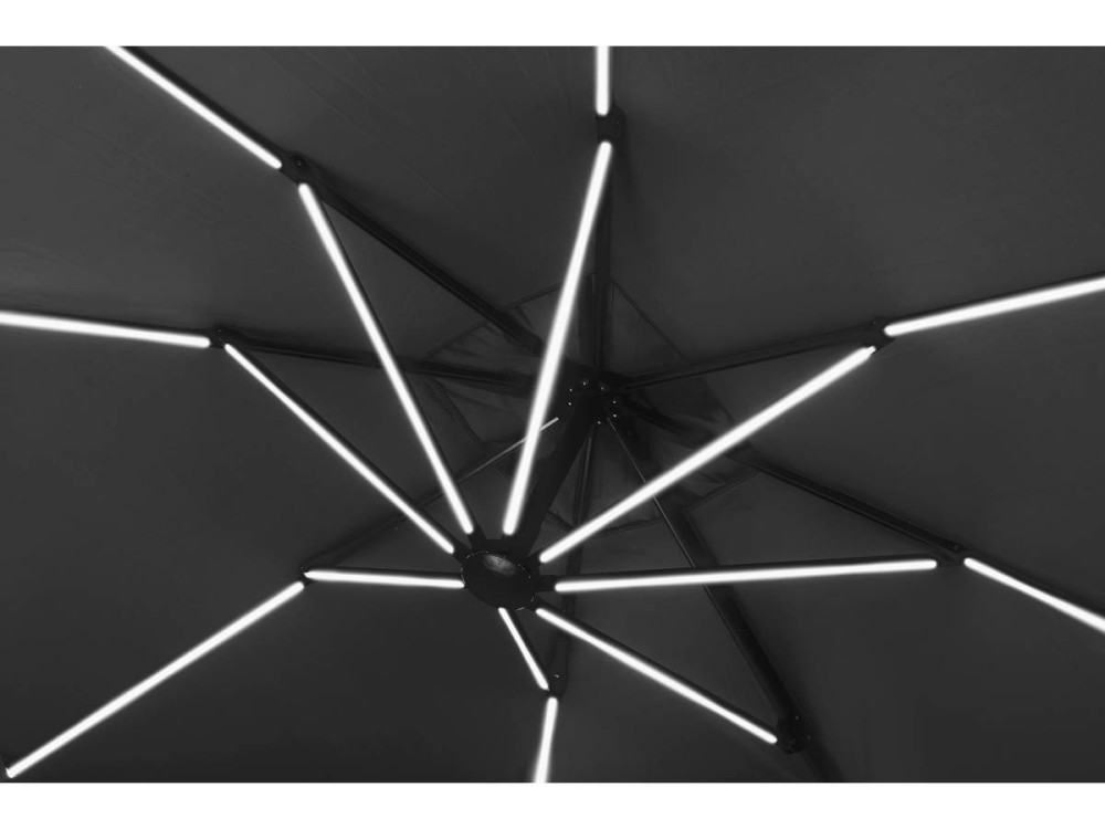 Parasol ogrodowy LED Alu "Sun 4 Luxe" - Prostokąt - 3 x 4 m - Statecznik w zestawie