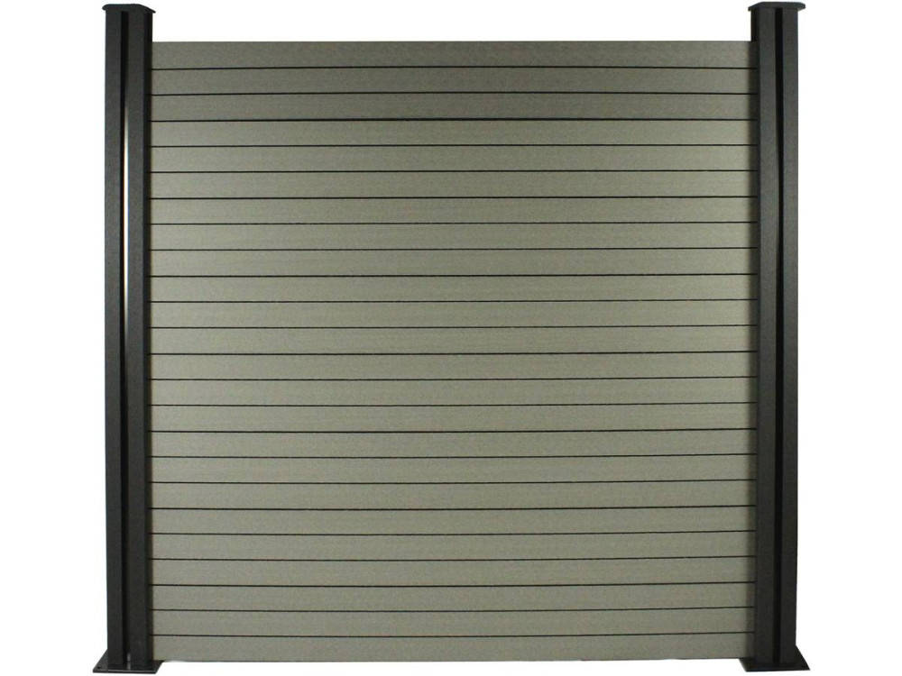 Zestaw ogrodzenia kompozytowego 4,8 x 1,6m - bezpłatny zestaw mocujący - szary