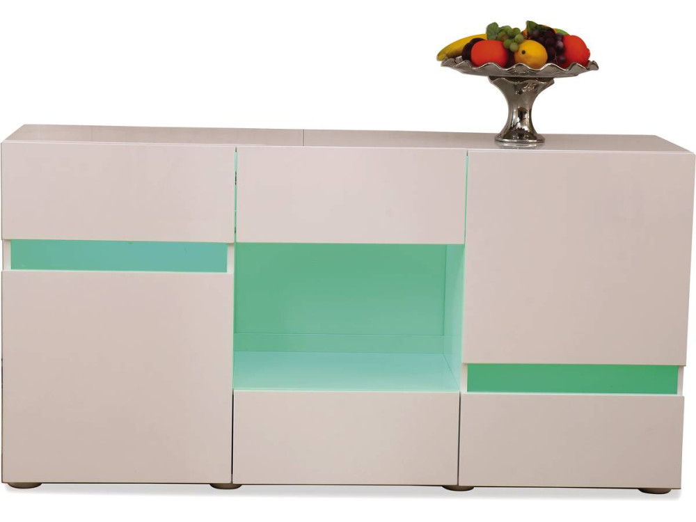 Komoda LED Volta” - 140 x 40 x 72 cm - Biała lakierowana